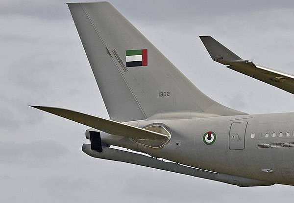 Boom configuration on an Airbus A330 MRTT